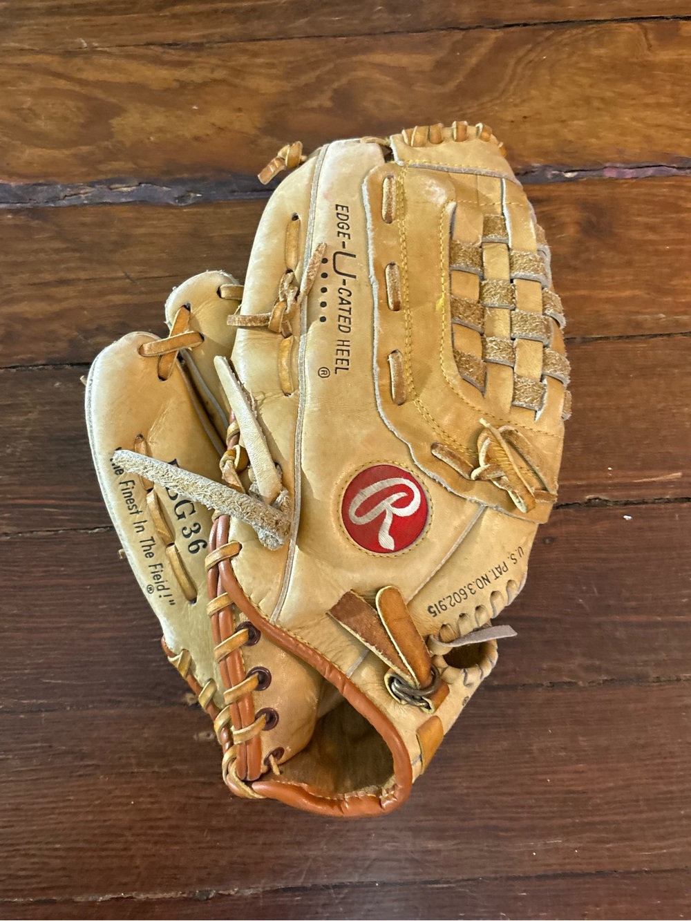 Rawlings fast ball tan leather lefty baseball mig glove catcher